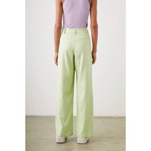 Rails Women's Marnie Pants Apple Light Lime Green Poly Linen Sz 14 $228 SOLD OUT - Picture 4 of 5